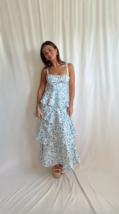 Katy Floral Tiered Maxi Dress