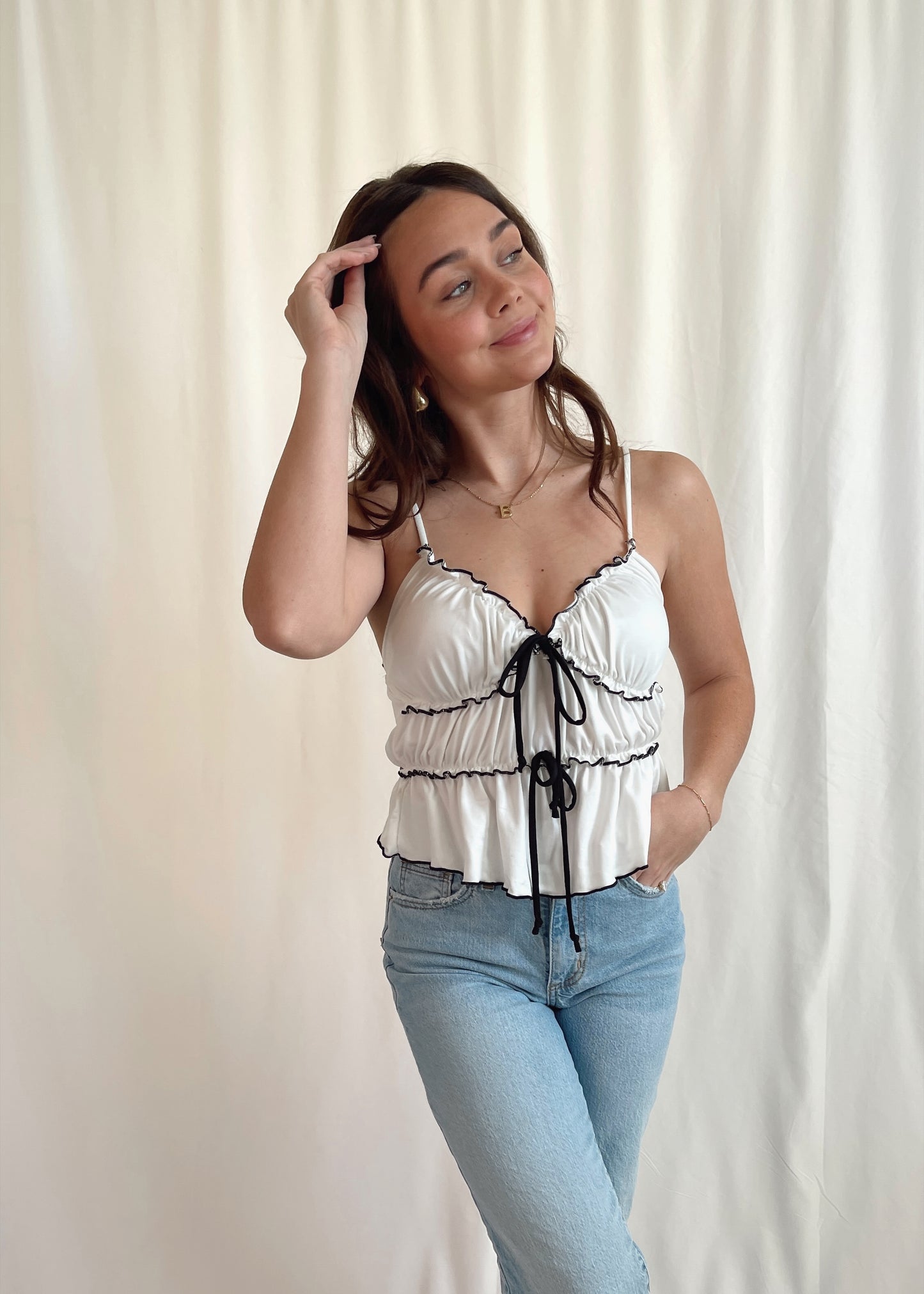 “Bridget” Front Bow Top