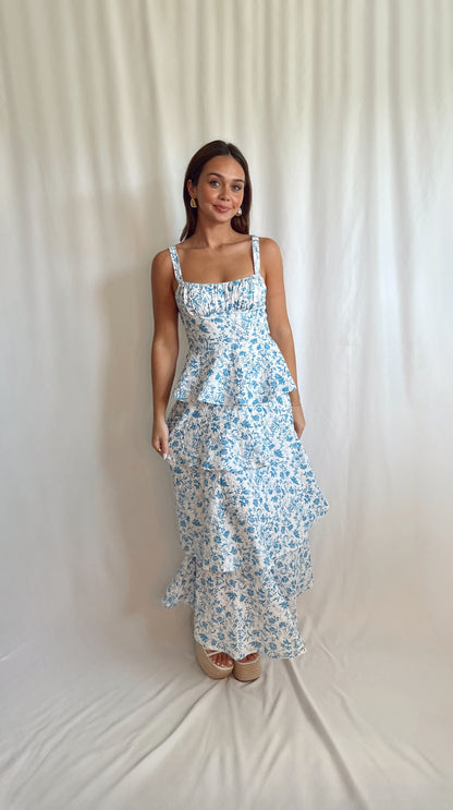 Katy Floral Tiered Maxi Dress