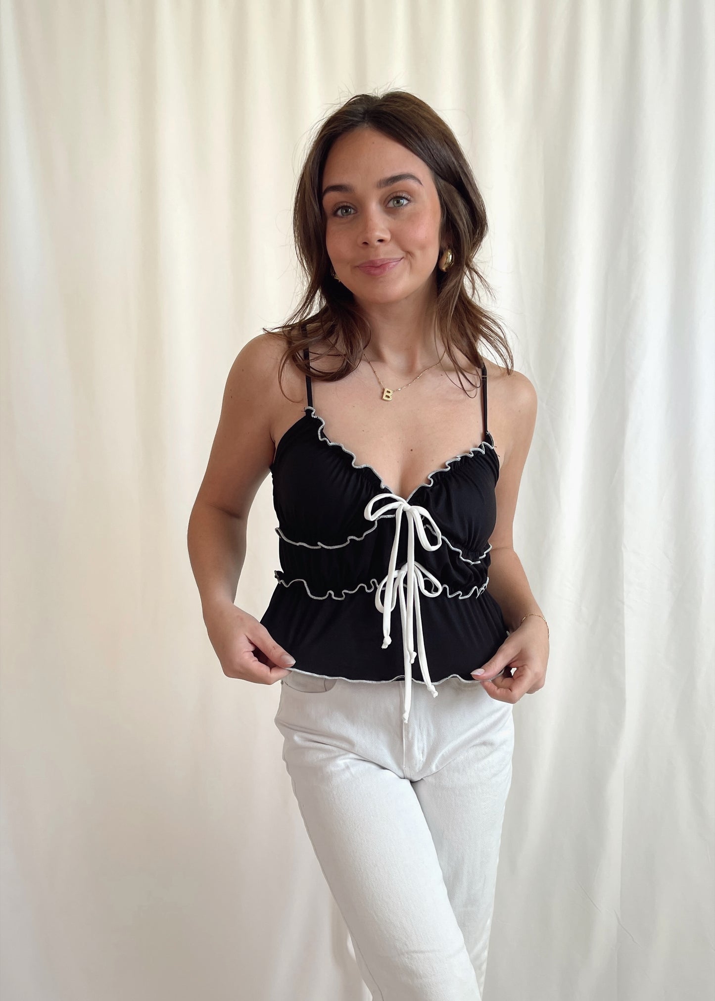 “Bridget” Front Bow Top