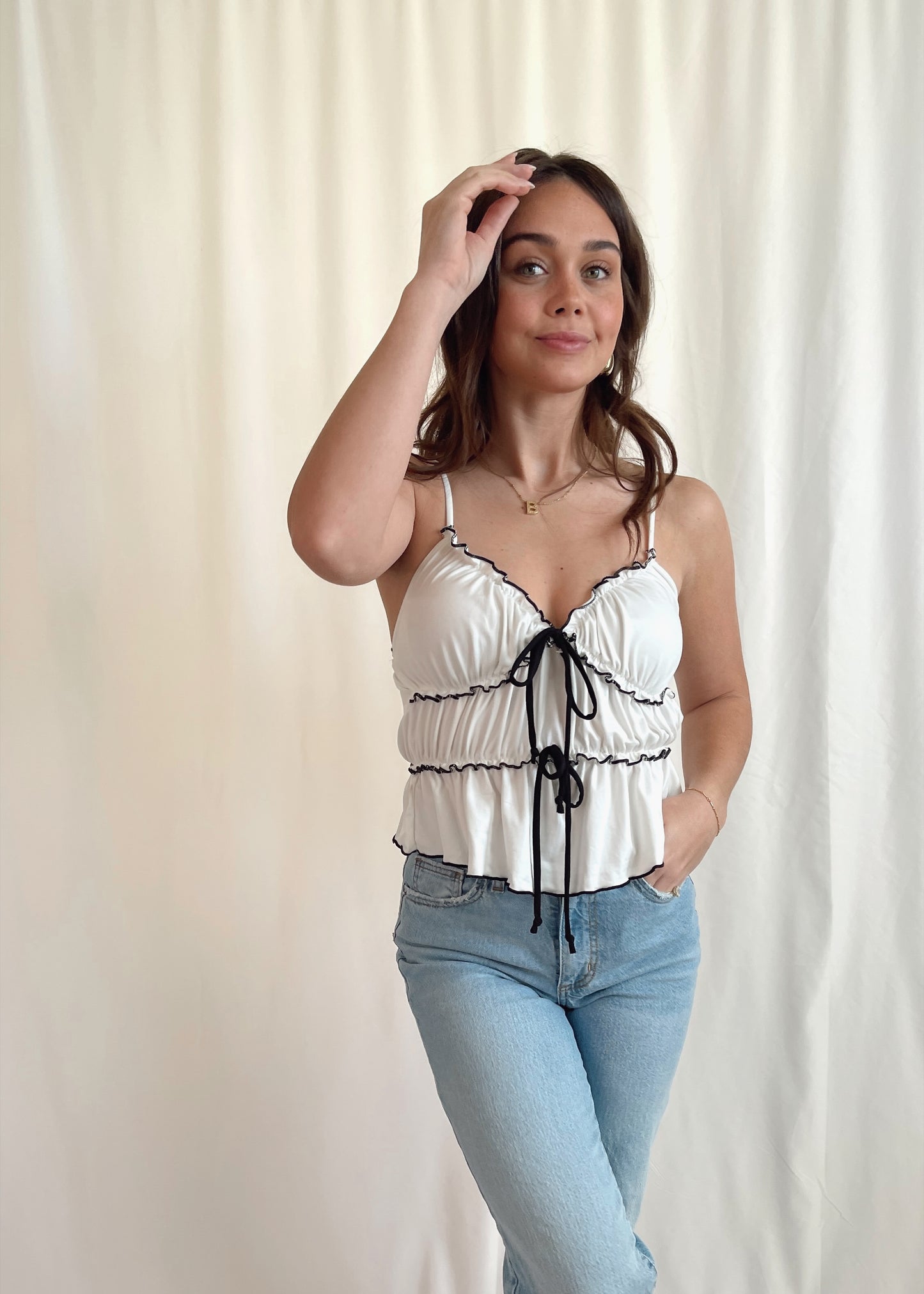 “Bridget” Front Bow Top