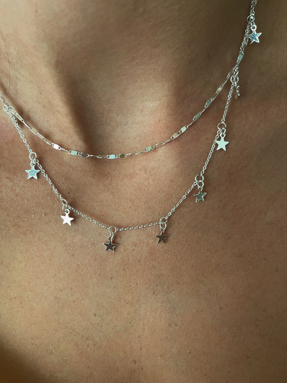 Double Layer Star Drop Necklace