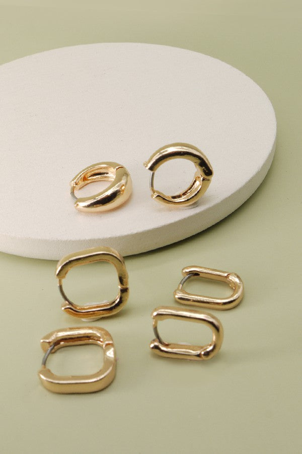 Mini Trio Hoop Earrings Set