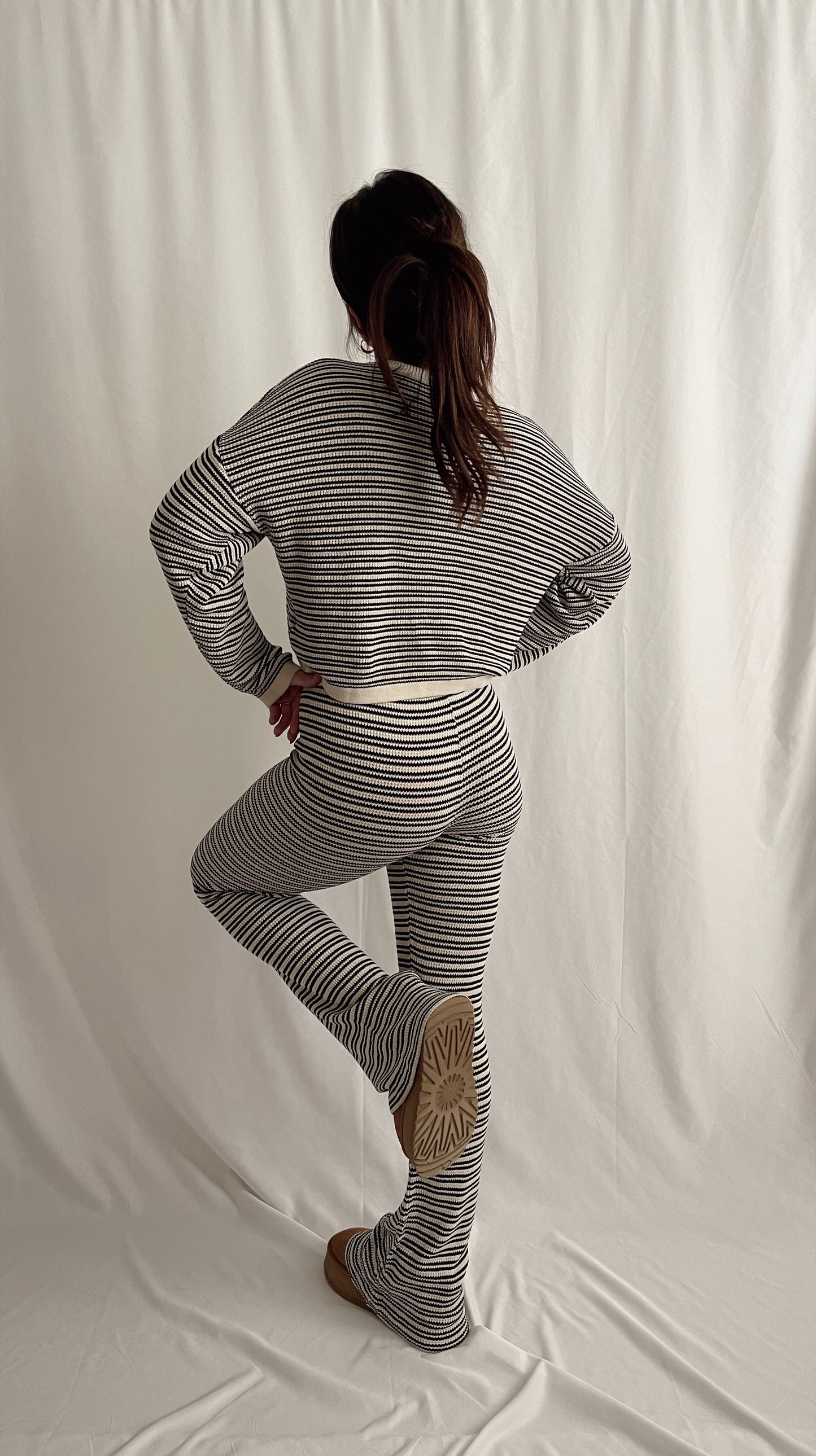 “Erin” Striped Sweater Set