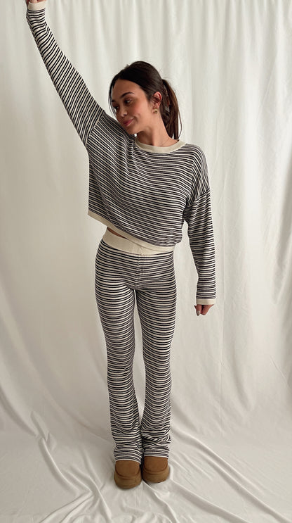 “Erin” Striped Sweater Set